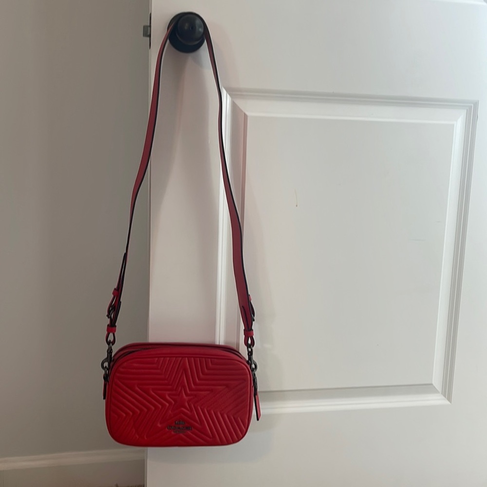 Coach red shoulder bag